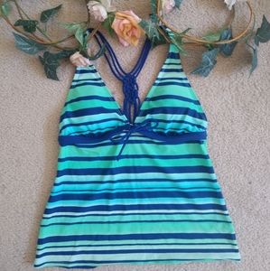 💮Striped Tankini